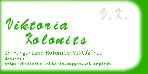 viktoria kolonits business card